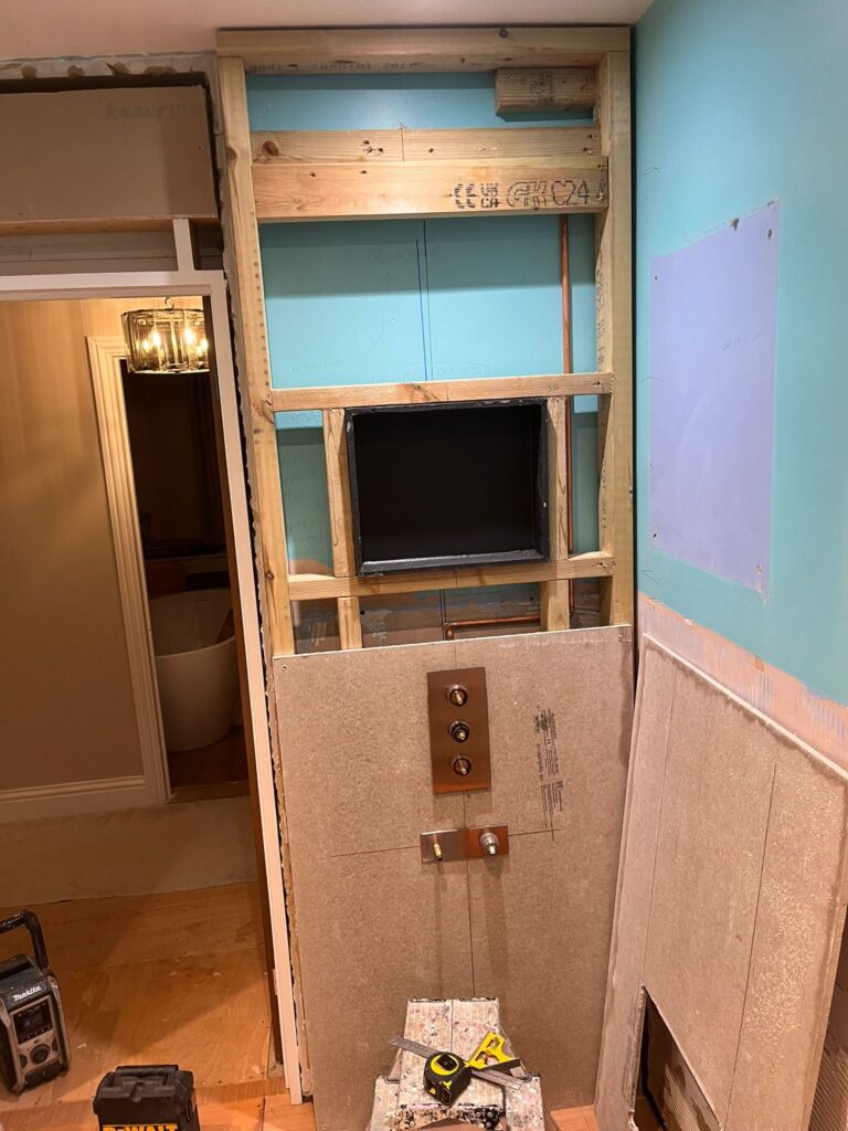 Bathroom Fist Fix Josit Work, Boxing In & Cement Boarding Ready For Fit Out of Bathroom - Kent