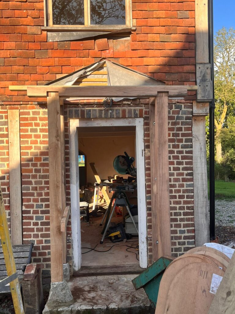 Solid Oak Porch & Solid Oak Windows & Surrounds - Pebbles Cross, Egerton