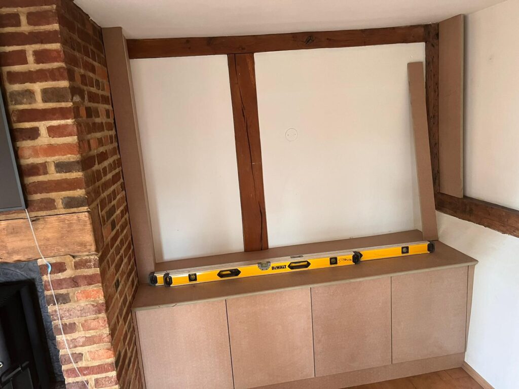MDF Units with Log Store & Shelfing - Pluckley, Kent