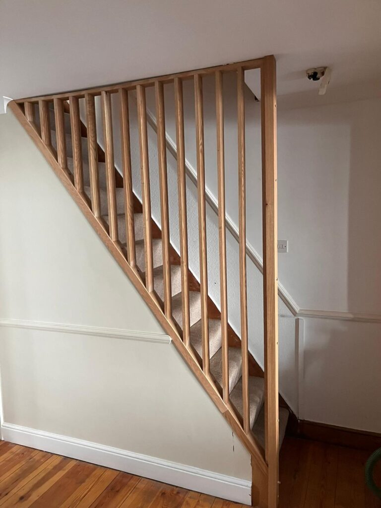 Solid Oak Slatted Ballastrade Fitted - Rochester, Kent