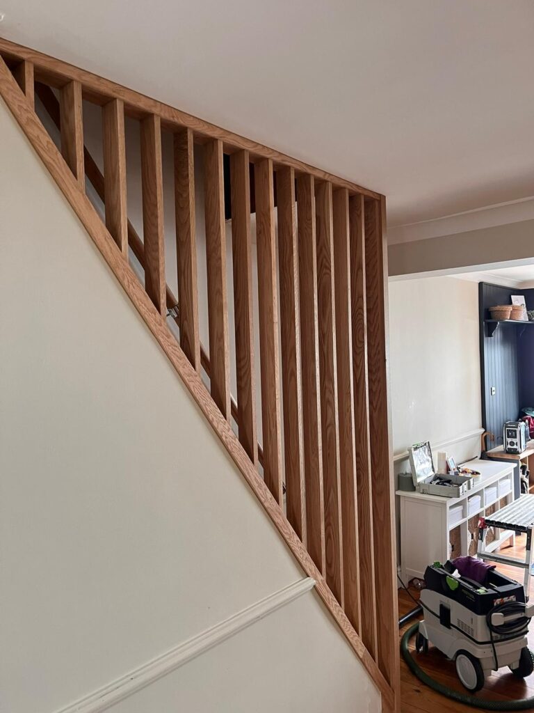 Solid Oak Slatted Ballastrade Fitted - Rochester, Kent