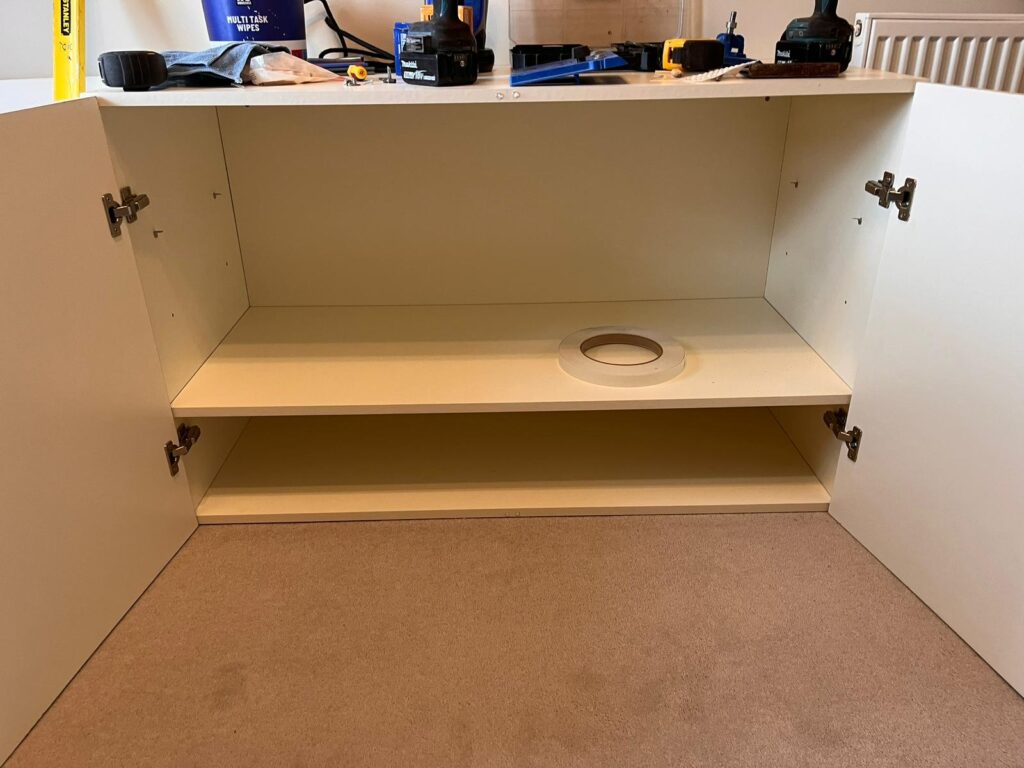 Ivory MFC Sewing Machine Desk With Cabinet - West Malling, Kent