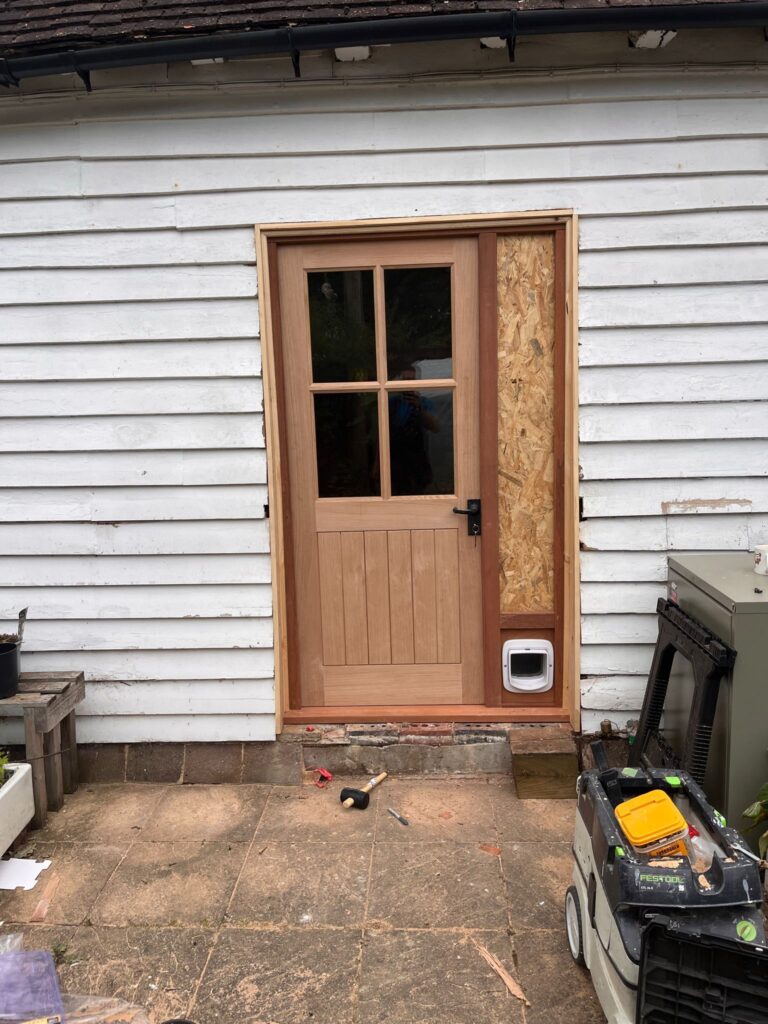 Window Replaced With Door, Frame & Oak Door to Grade 2 Listed Property - Headcorn, Kent